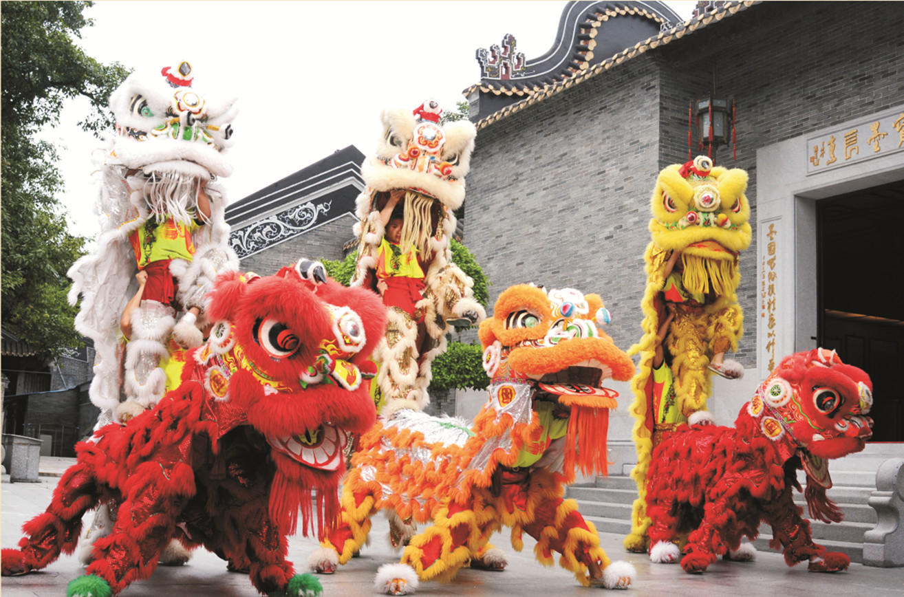 廣東醒獅在寶墨園表演（沙灣文體中心供稿）.jpg